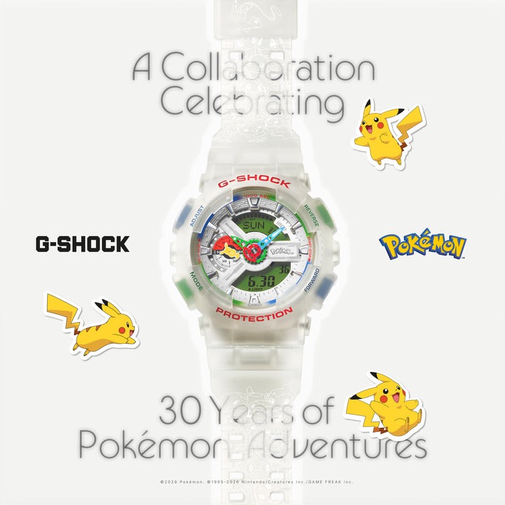 G-SHOCK Pokemon ポケモン コラボレーションモデル GA-110PKM-7AJR メンズ 電池式 アナデジ 樹脂バンド