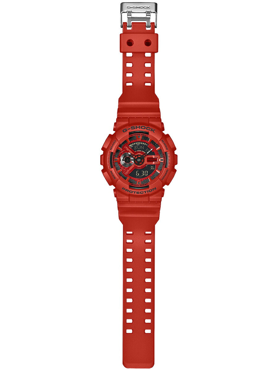 G-SHOCK アイコニック スタイルズ レッド ブラックアクセント GA-110RRB-4AJF メンズ 電池式 ビッグケース アナデジ 樹脂バンド 反転液晶