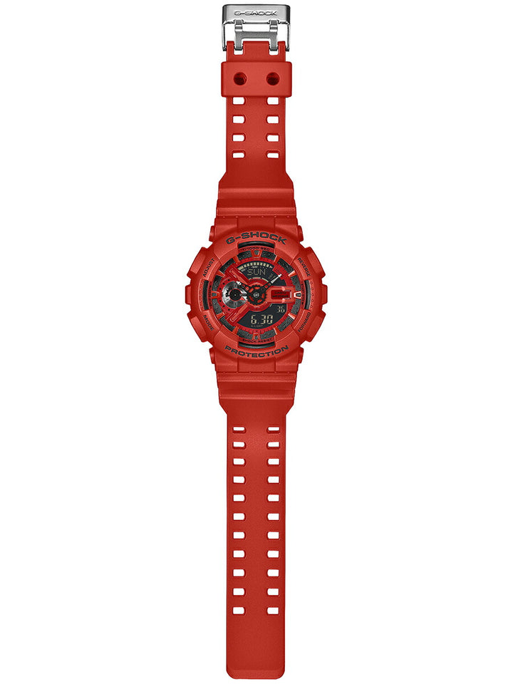 G-SHOCK アイコニック スタイルズ レッド ブラックアクセント GA-110RRB-4AJF メンズ 電池式 ビッグケース アナデジ 樹脂バンド 反転液晶