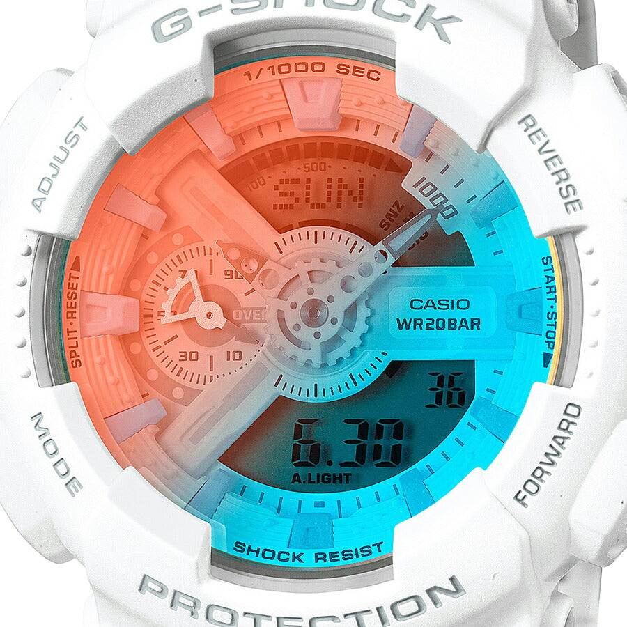 G-SHOCK 110 BEACH TIME LAPSE ビーチタイムラプス GA-110TL-7AJF メンズ 腕時計 電池式 ビッグケース アナデジ 樹脂バンド ホワイト 国内正規品 カシオ