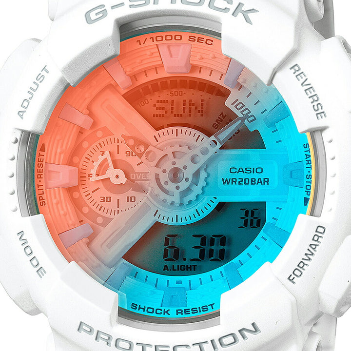 G-SHOCK 110 BEACH TIME LAPSE ビーチタイムラプス GA-110TL-7AJF メンズ 腕時計 電池式 ビッグケース アナデジ 樹脂バンド ホワイト 国内正規品 カシオ