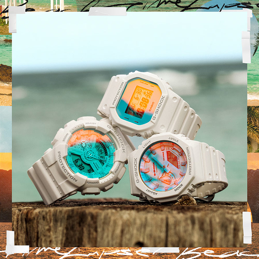 G-SHOCK 110 BEACH TIME LAPSE ビーチタイムラプス GA-110TL-7AJF メンズ 腕時計 電池式 ビッグケース アナデジ 樹脂バンド ホワイト 国内正規品 カシオ