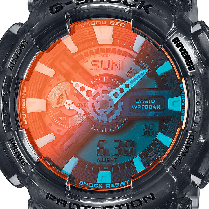 G-SHOCK 110 BEACH TIME LAPSE ビーチタイムラプス GA-110TLS-8AJF メンズ 腕時計 電池式 ビッグケース アナデジ 樹脂バンド グレー スケルトン 国内正規品 カシオ