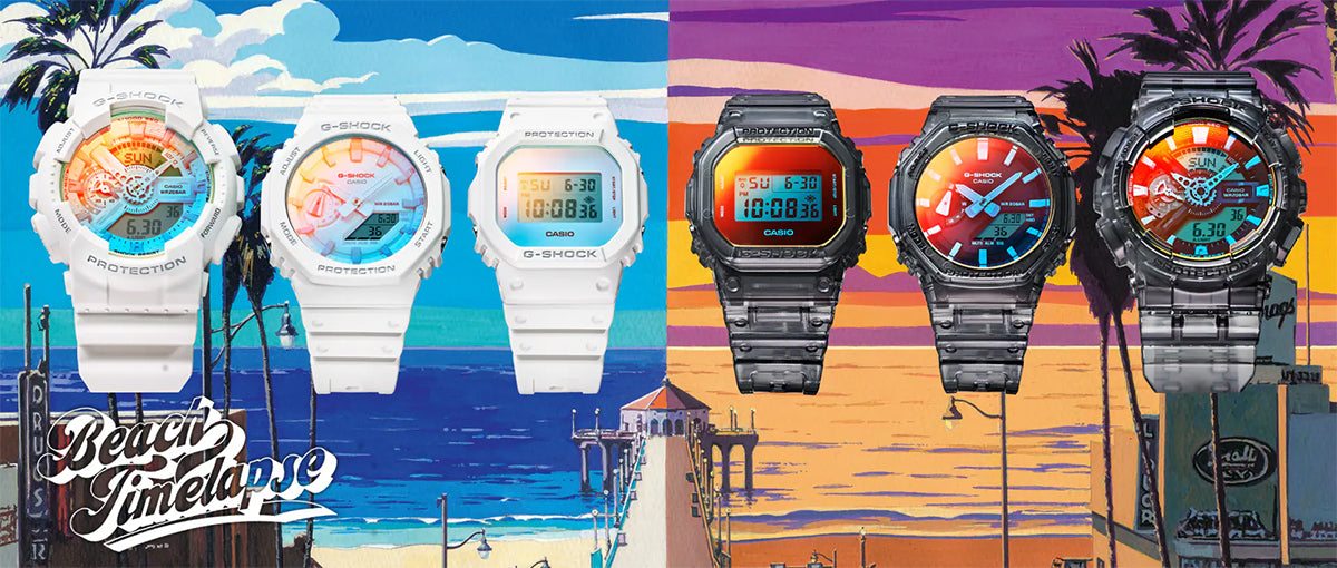 G-SHOCK 110 BEACH TIME LAPSE ビーチタイムラプス GA-110TLS-8AJF メンズ 電池式 ビッグケース アナデジ 樹脂バンド グレー スケルトン
