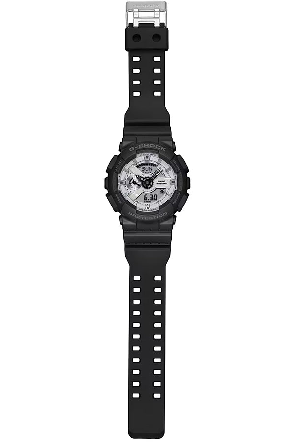 G-SHOCK ブラック&ブリリアントホワイト GA-110WD-1AJF メンズ 腕時計 電池式 ビッグケース アナデジ 樹脂バンド 国内正規品 カシオ