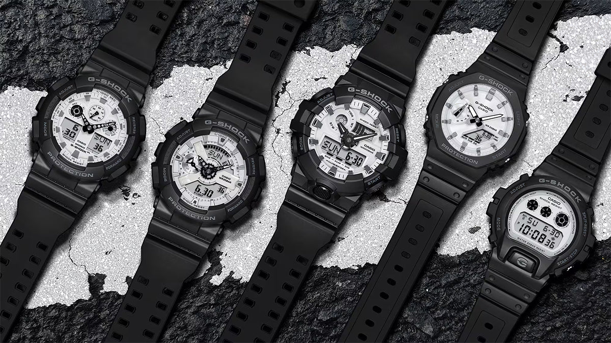 G-SHOCK ブラック&ブリリアントホワイト GA-110WD-1AJF メンズ 腕時計 電池式 ビッグケース アナデジ 樹脂バンド 国内正規品 カシオ
