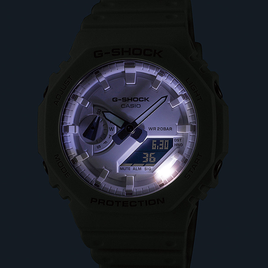G-SHOCK TONE-ON-TONE GA-2100-7A7JF メンズ 電池式 アナデジ ホワイト