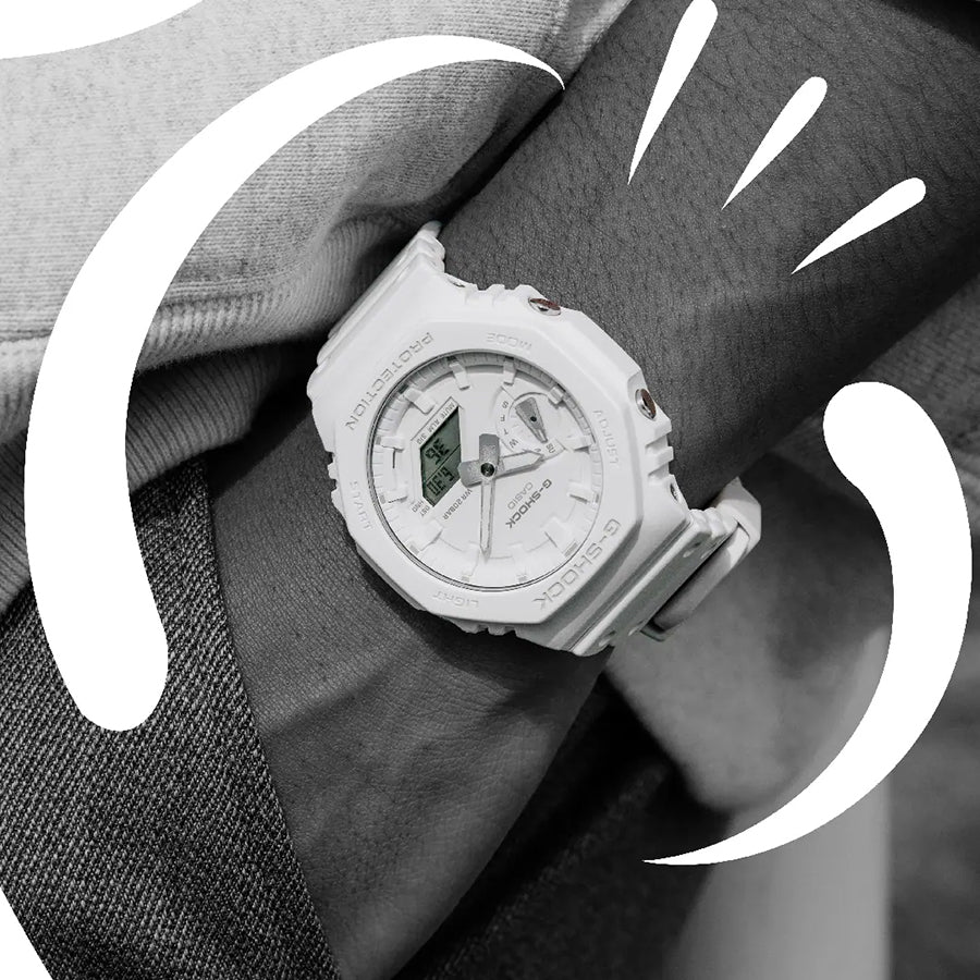 G-SHOCK TONE-ON-TONE GA-2100-7A7JF メンズ 腕時計 電池式 アナデジ ホワイト 樹脂バンド 国内正規品 カシオ カシオーク
