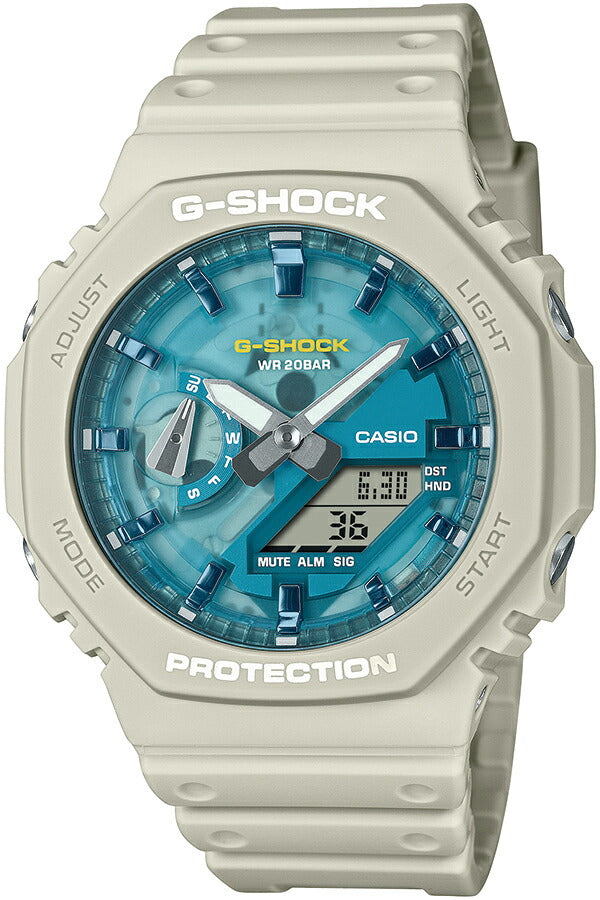 G-SHOCK OASIS OF DAY AND NIGHT 昼のオアシス GA-2100AS-5AJF メンズ 腕時計 電池式 アナデジ オクタゴン 樹脂バンド サンドベージュ 国内正規品 カシオ