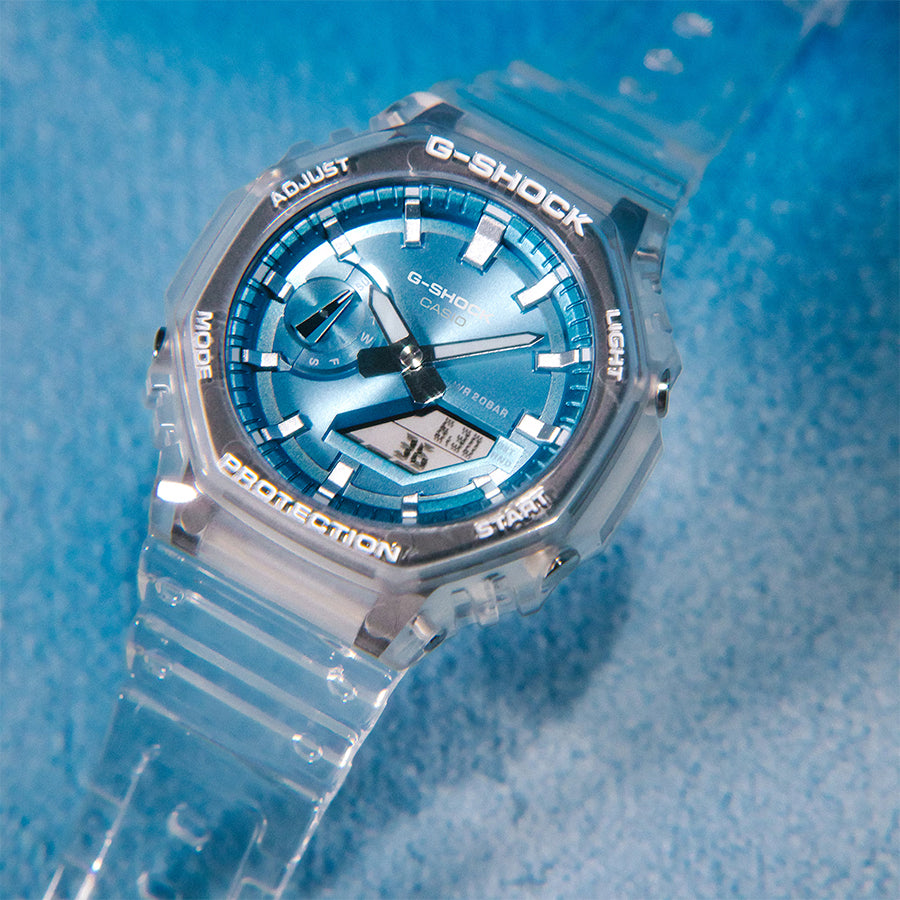 G-SHOCK ブライトメタリックダイヤルシリーズ スカイブルー GA-2100BM