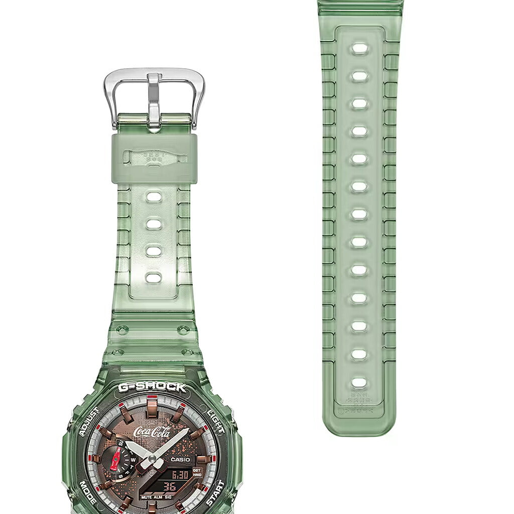 G-SHOCK コカ・コーラ コラボレーションモデル GA-2100CC-3AJR メンズ 電池式 アナデジ オクタゴン 樹脂バンド スケルトン
