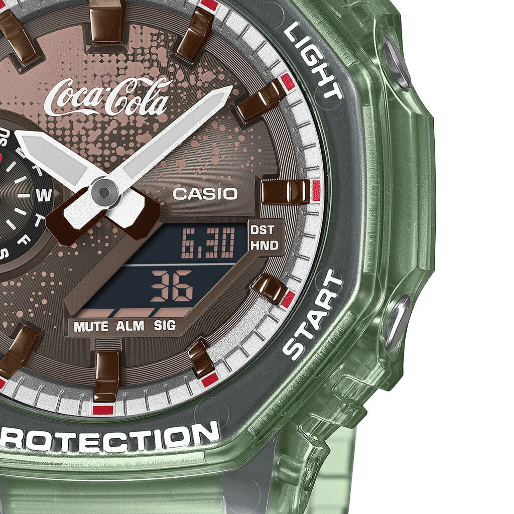 G-SHOCK コカ・コーラ コラボレーションモデル GA-2100CC-3AJR メンズ 電池式 アナデジ オクタゴン 樹脂バンド スケルトン