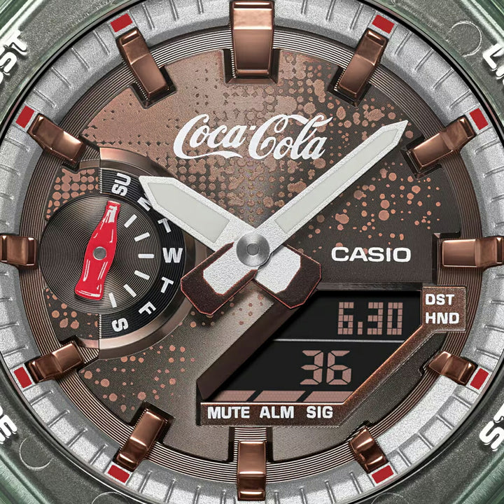 G-SHOCK コカ・コーラ コラボレーションモデル GA-2100CC-3AJR メンズ 電池式 アナデジ オクタゴン 樹脂バンド スケルトン
