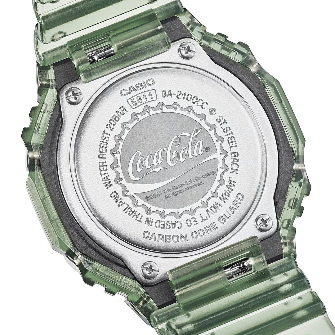G-SHOCK コカ・コーラ コラボレーションモデル GA-2100CC-3AJR メンズ 電池式 アナデジ オクタゴン 樹脂バンド スケルトン