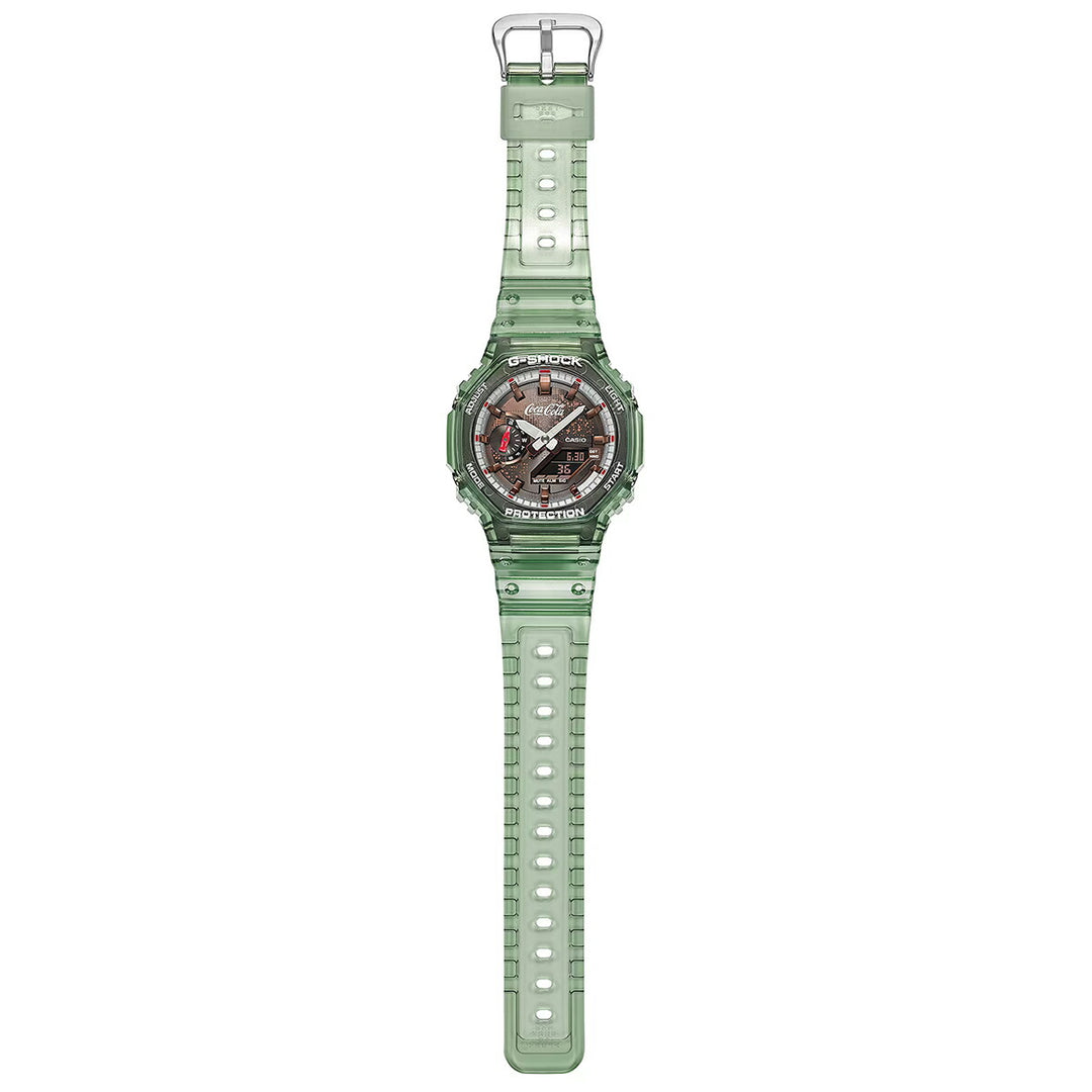 G-SHOCK コカ・コーラ コラボレーションモデル GA-2100CC-3AJR メンズ 電池式 アナデジ オクタゴン 樹脂バンド スケルトン