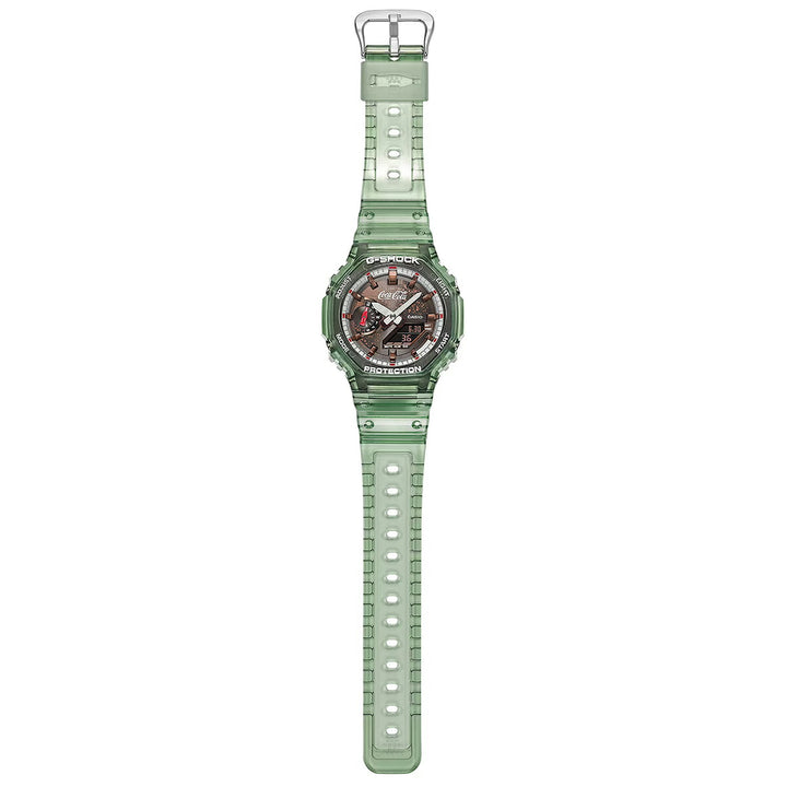 G-SHOCK コカ・コーラ コラボレーションモデル GA-2100CC-3AJR メンズ 電池式 アナデジ オクタゴン 樹脂バンド スケルトン