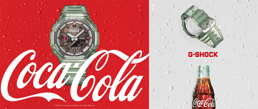 G-SHOCK コカ・コーラ コラボレーションモデル GA-2100CC-3AJR メンズ 電池式 アナデジ オクタゴン 樹脂バンド スケルトン