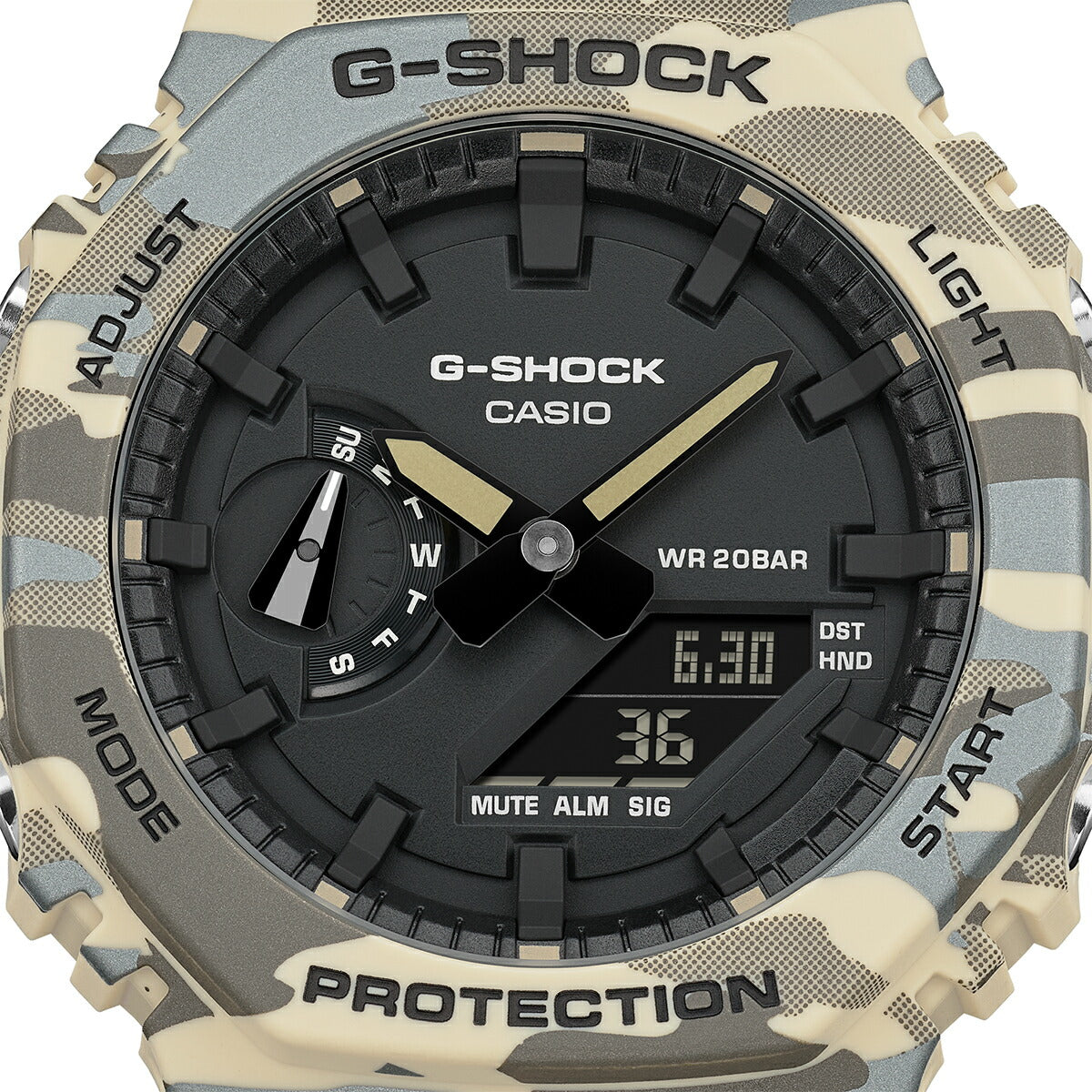 G-SHOCK カモフラージュ ベージュ GA-2100CM-5AJF メンズ 電池式