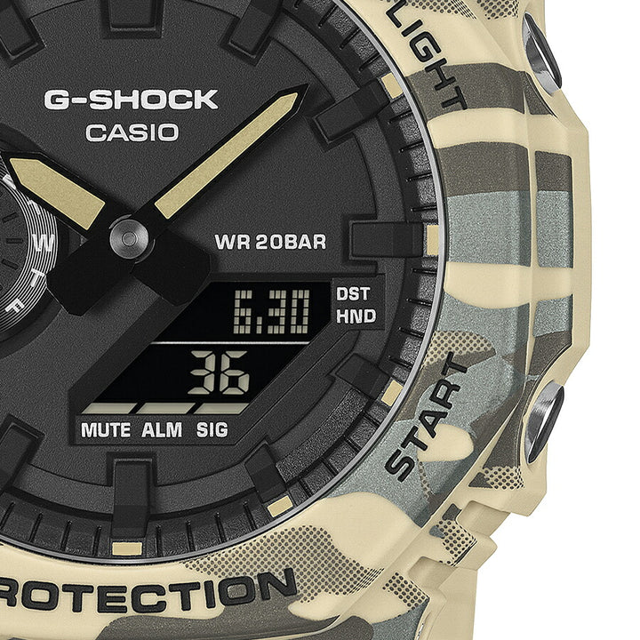 G-SHOCK カモフラージュ ベージュ GA-2100CM-5AJF メンズ 電池式 アナデジ オクタゴン 樹脂バンド 反転液晶