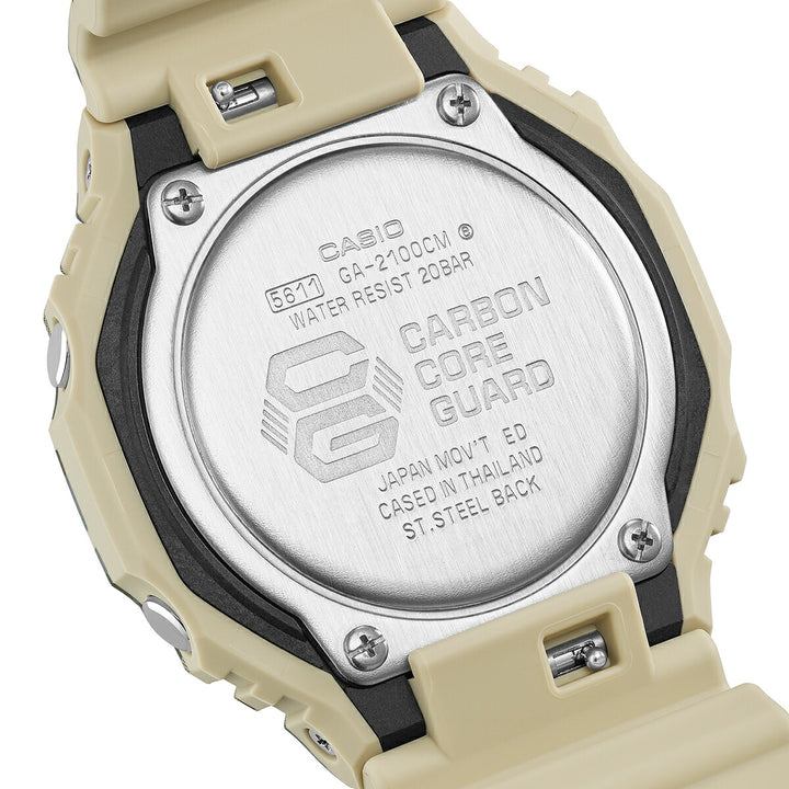 G-SHOCK カモフラージュ ベージュ GA-2100CM-5AJF メンズ 電池式 アナデジ オクタゴン 樹脂バンド 反転液晶