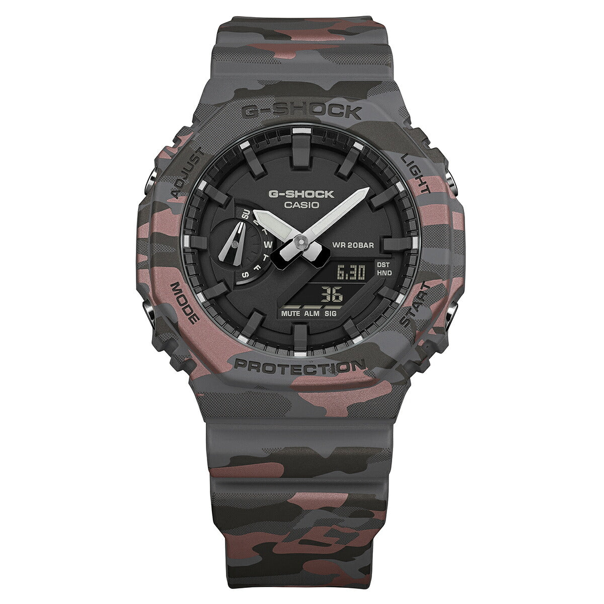 G-SHOCK カモフラージュ GA-2100CM-8AJF メンズ 電池式 アナデジ