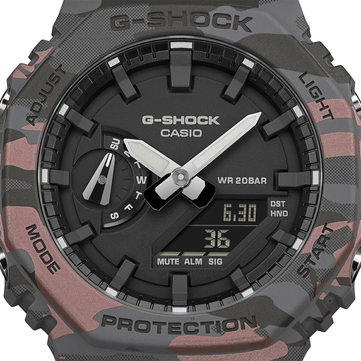 G-SHOCK カモフラージュ GA-2100CM-8AJF メンズ 電池式 アナデジ