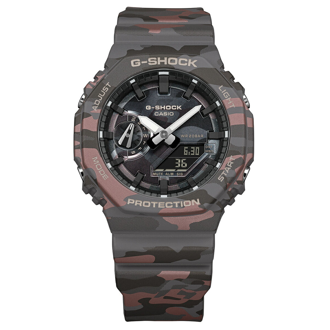 G-SHOCK カモフラージュ 蒸着 GA-2100CMD-8AJF メンズ 電池式 アナデジ オクタゴン 樹脂バンド 反転液晶