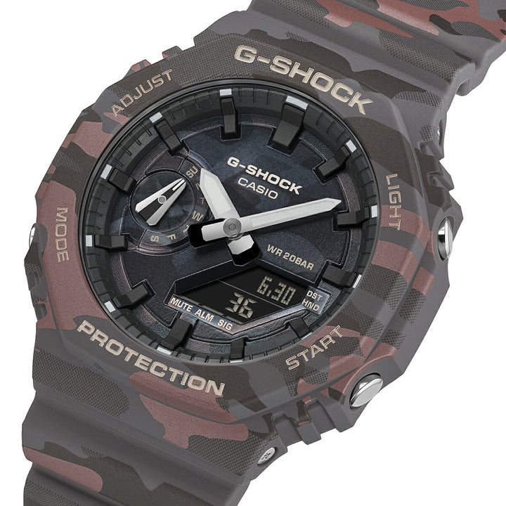 G-SHOCK カモフラージュ 蒸着 GA-2100CMD-8AJF メンズ 電池式 アナデジ オクタゴン 樹脂バンド 反転液晶