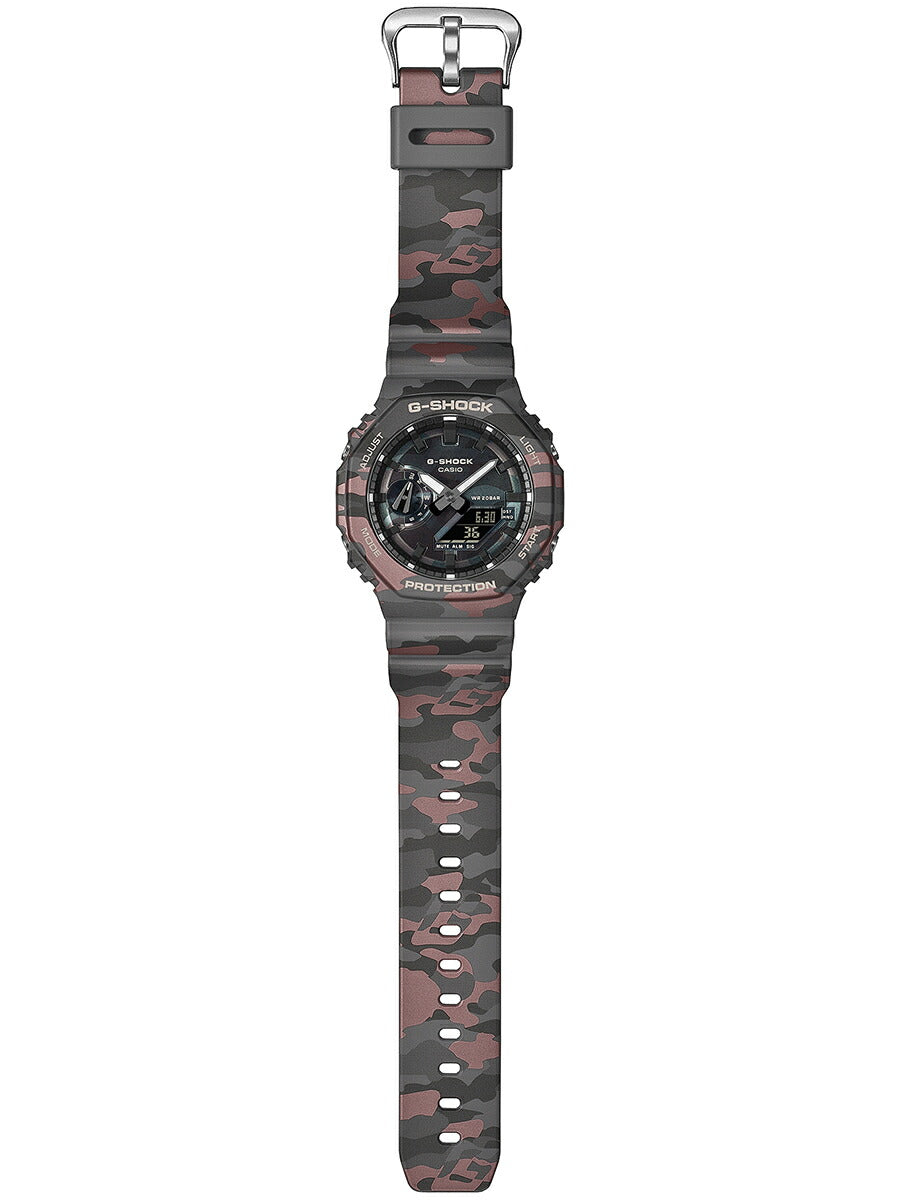 G-SHOCK カモフラージュ 蒸着 GA-2100CMD-8AJF メンズ 電池式 アナデジ オクタゴン 樹脂バンド 反転液晶