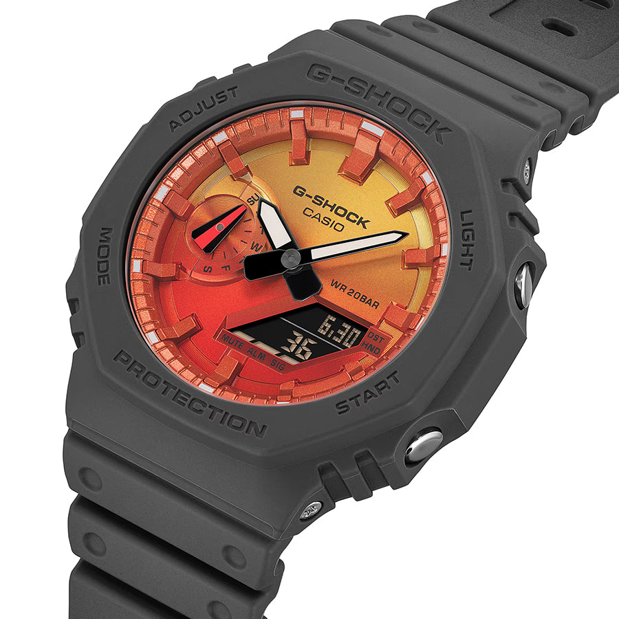 G-SHOCK フレイムインサイド フレイムオレンジ GA-2100FL-8AJF メンズ 腕時計 電池式 オクタゴン アナデジ 反転液晶 国内正規品 カシオ