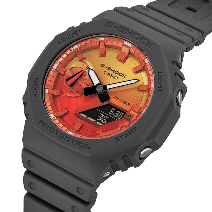 G-SHOCK フレイムインサイド フレイムオレンジ GA-2100FL-8AJF メンズ 腕時計 電池式 オクタゴン アナデジ 反転液晶 国内正規品 カシオ