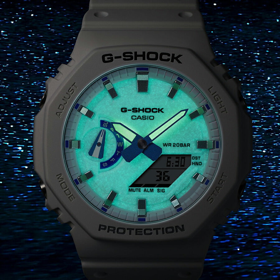 新品　GA-2100HDS-7AJF　G-SHOCK　HIDDEN GLOW蓄光 G-SHOCK HIDDEN GLOW 夏の海 夜光虫 ブルー 蓄光フェイス GA