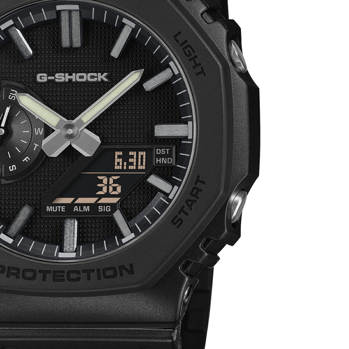 G-SHOCK リュクスブラック GA-2100LXB-1AJF メンズ 電池式 アナデジ オクタゴン 樹脂バンド 反転液晶