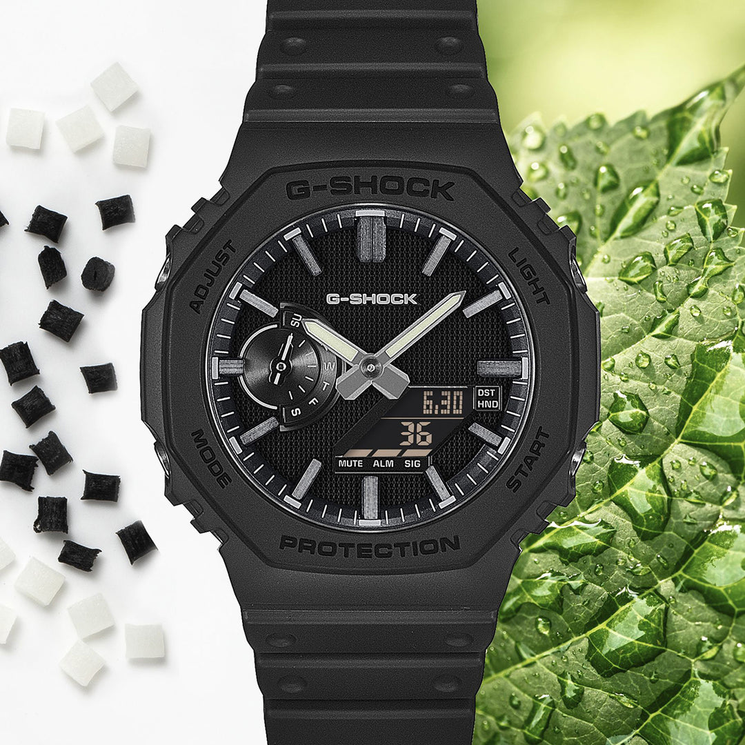 G-SHOCK リュクスブラック GA-2100LXB-1AJF メンズ 電池式 アナデジ オクタゴン 樹脂バンド 反転液晶