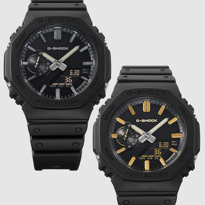 G-SHOCK リュクスブラック GA-2100LXB-1AJF メンズ 電池式 アナデジ オクタゴン 樹脂バンド 反転液晶