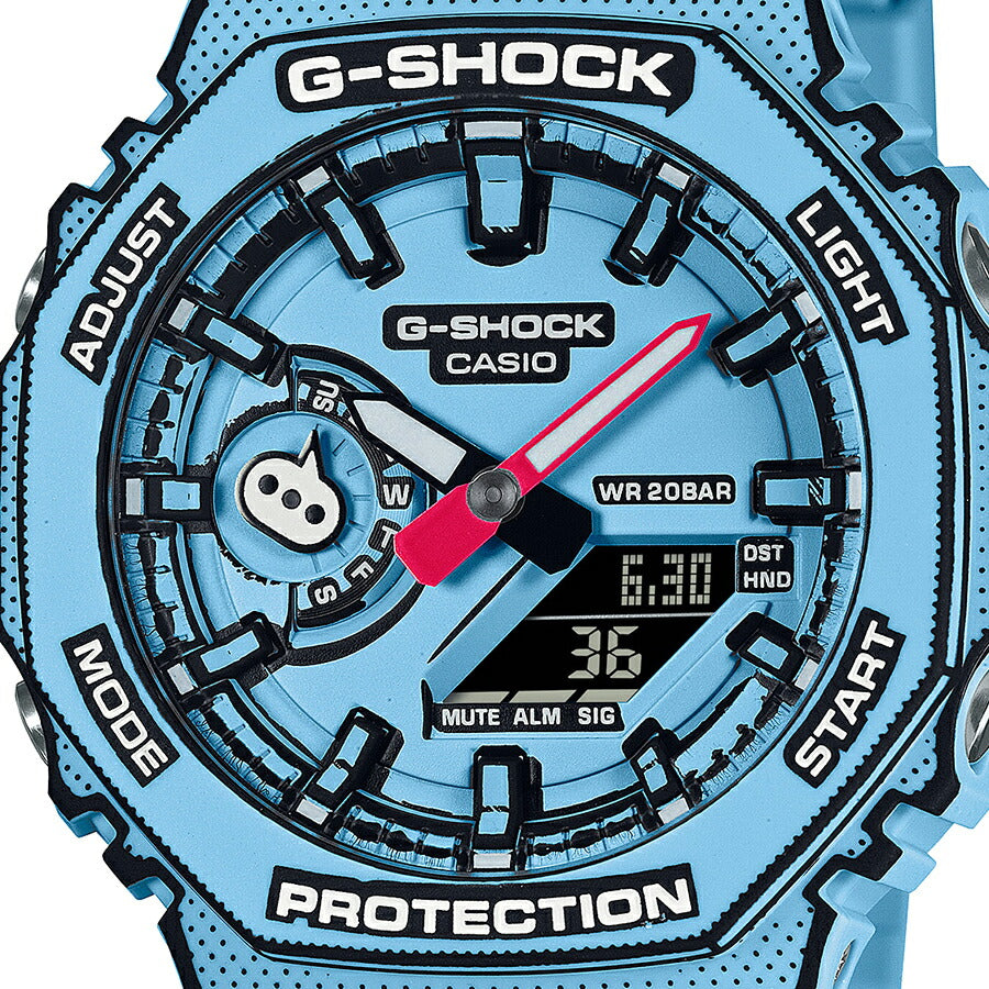 G-SHOCK MANGA THEME マンガデザイン GA-2100MNG-2AJR メンズ 腕時計 電池式 アナデジ オクタゴン スカイブルー 反転液晶 国内正規品 カシオ