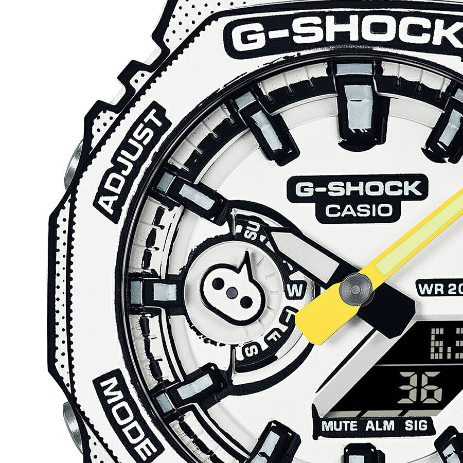 G-SHOCK MANGA THEME マンガデザイン GA-2100MNG-7AJR メンズ 腕時計 電池式 アナデジ オクタゴン ホワイト 反転液晶 国内正規品 カシオ