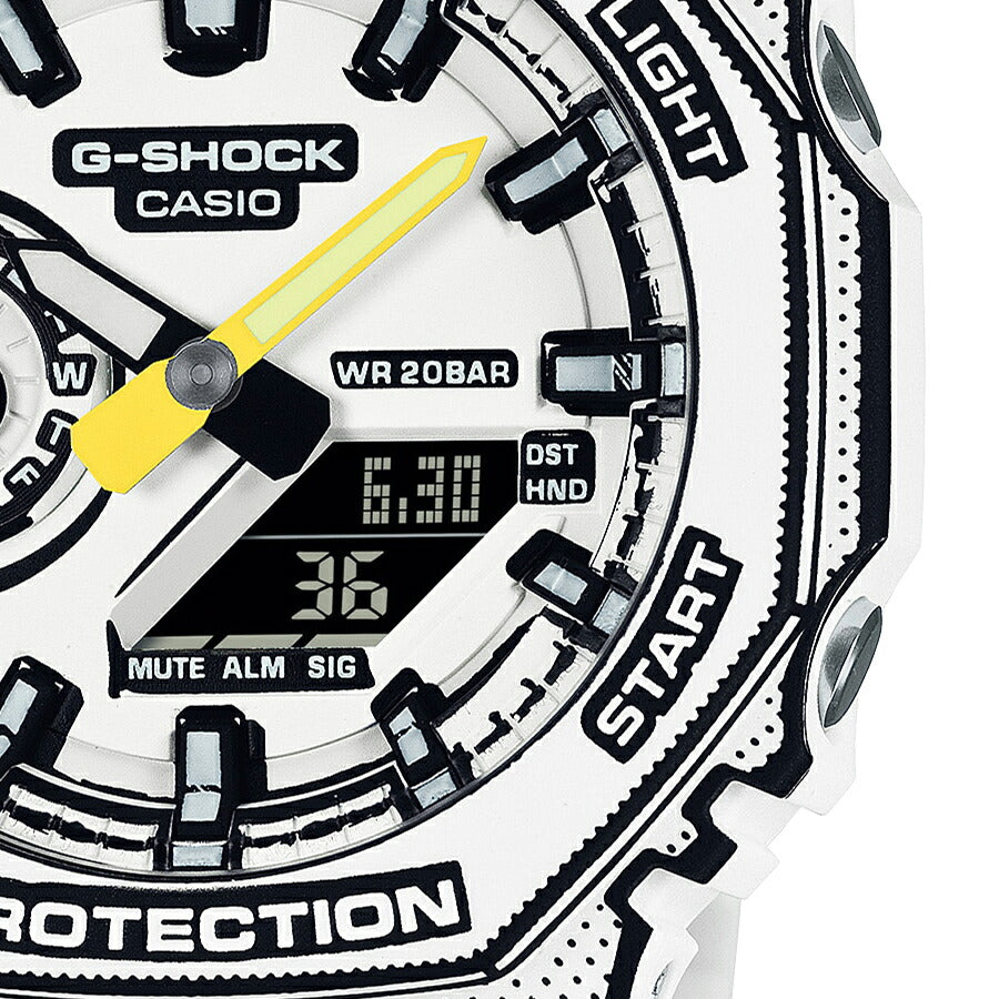 G-SHOCK MANGA THEME マンガデザイン GA-2100MNG-7AJR メンズ 腕時計 電池式 アナデジ オクタゴン ホワイト 反転液晶 国内正規品 カシオ