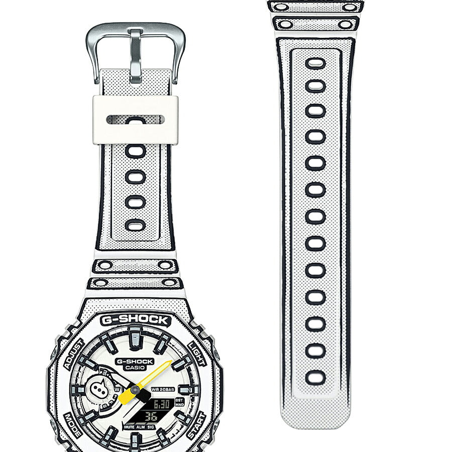 G-SHOCK MANGA THEME マンガデザイン GA-2100MNG-7AJR メンズ 腕時計 電池式 アナデジ オクタゴン ホワイト 反転液晶 国内正規品 カシオ