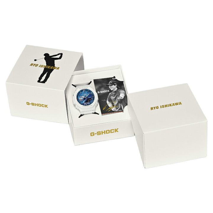 G-SHOCK 石川遼 シグネチャーモデル 2025 GA-2100RI25-7AJR メンズ 電池式 アナデジ オクタゴン 樹脂バンド