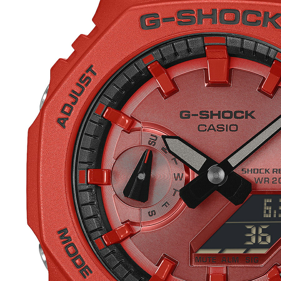 G-SHOCK アイコニック スタイルズ レッド ブラックアクセント GA-2100RRB-4AJF メンズ 電池式 アナデジ オクタゴン 樹脂バンド 反転液晶