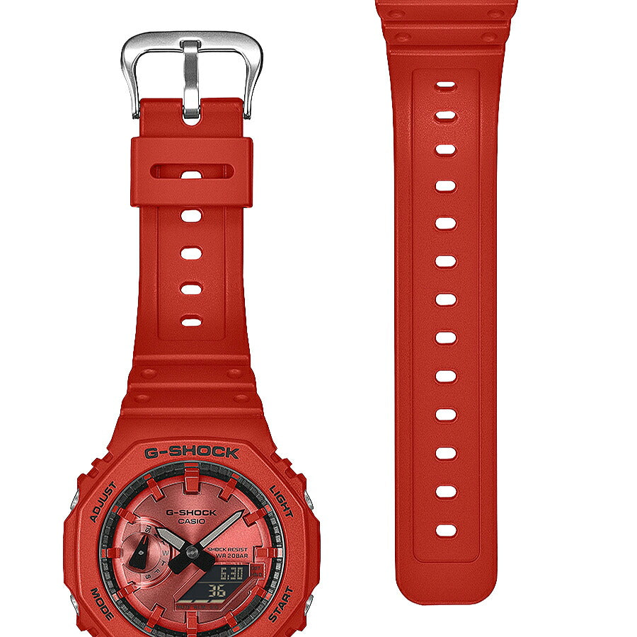 G-SHOCK アイコニック スタイルズ レッド ブラックアクセント GA-2100RRB-4AJF メンズ 電池式 アナデジ オクタゴン 樹脂バンド 反転液晶