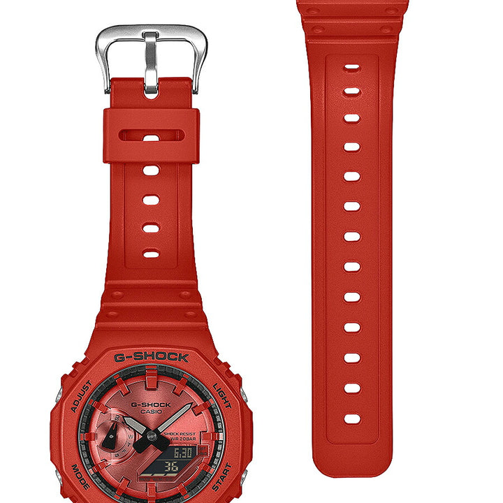 G-SHOCK アイコニック スタイルズ レッド ブラックアクセント GA-2100RRB-4AJF メンズ 電池式 アナデジ オクタゴン 樹脂バンド 反転液晶
