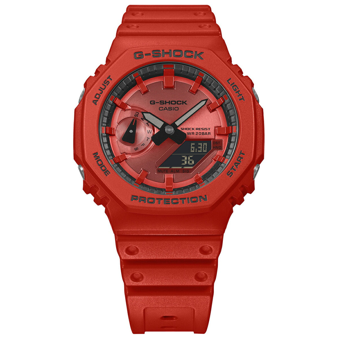 G-SHOCK アイコニック スタイルズ レッド ブラックアクセント GA-2100RRB-4AJF メンズ 電池式 アナデジ オクタゴン 樹脂バンド 反転液晶