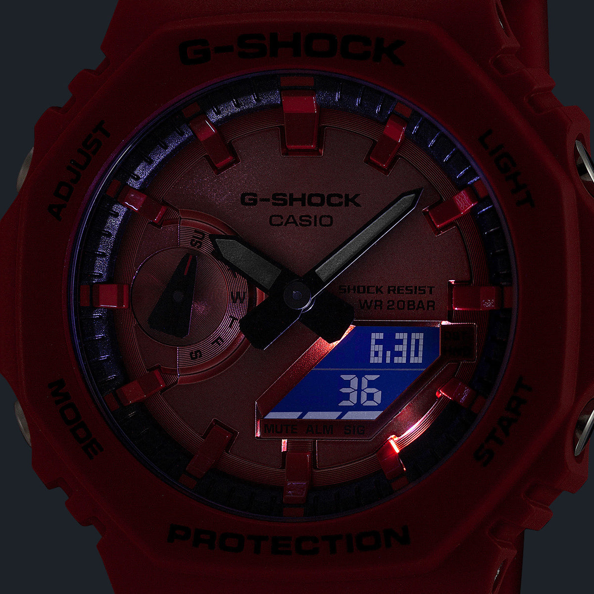 G-SHOCK アイコニック スタイルズ レッド ブラックアクセント GA