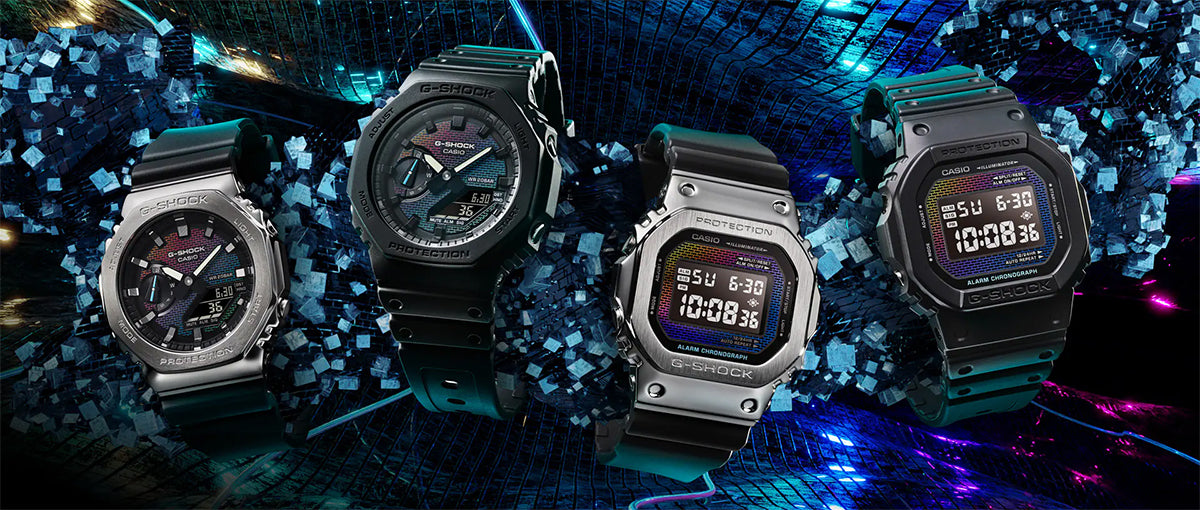 G-SHOCK レインボー ブリック ウォール GA-2100RW-1AJF メンズ 電池式 アナデジ オクタゴン 樹脂バンド 反転液晶