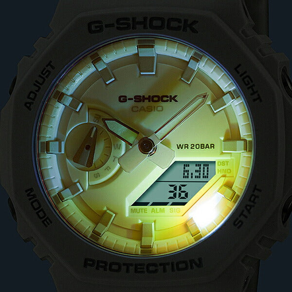 G-SHOCK 2100 BEACH TIME LAPSE ビーチタイムラプス GA-2100TL-7AJF メンズ 腕時計 電池式 オクタゴン アナデジ 樹脂バンド ホワイト 国内正規品 カシオ