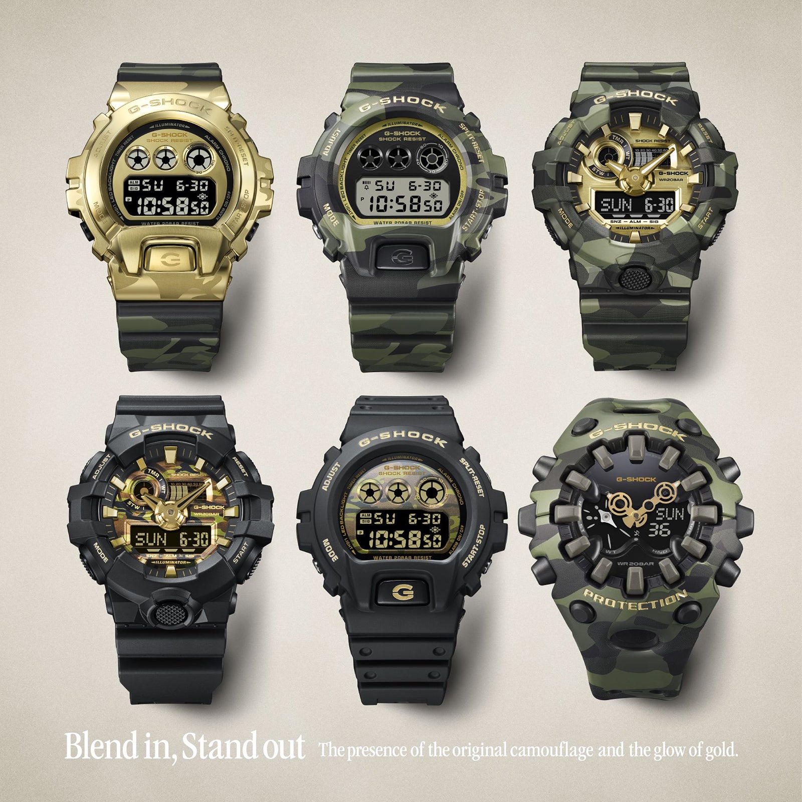 6月19日発売/予約》G-SHOCK ボールドカモシリーズ カモフラージュ