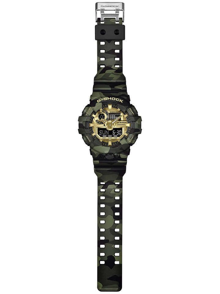 G-SHOCK ボールドカモシリーズ カモフラージュ & ゴールド GA-700CMG-3AJF メンズ 電池式 ビッグケース アナデジ 樹脂バンド