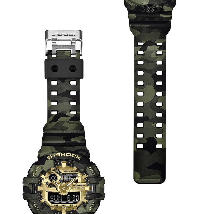 G-SHOCK ボールドカモシリーズ カモフラージュ & ゴールド GA-700CMG-3AJF メンズ 電池式 ビッグケース アナデジ 樹脂バンド